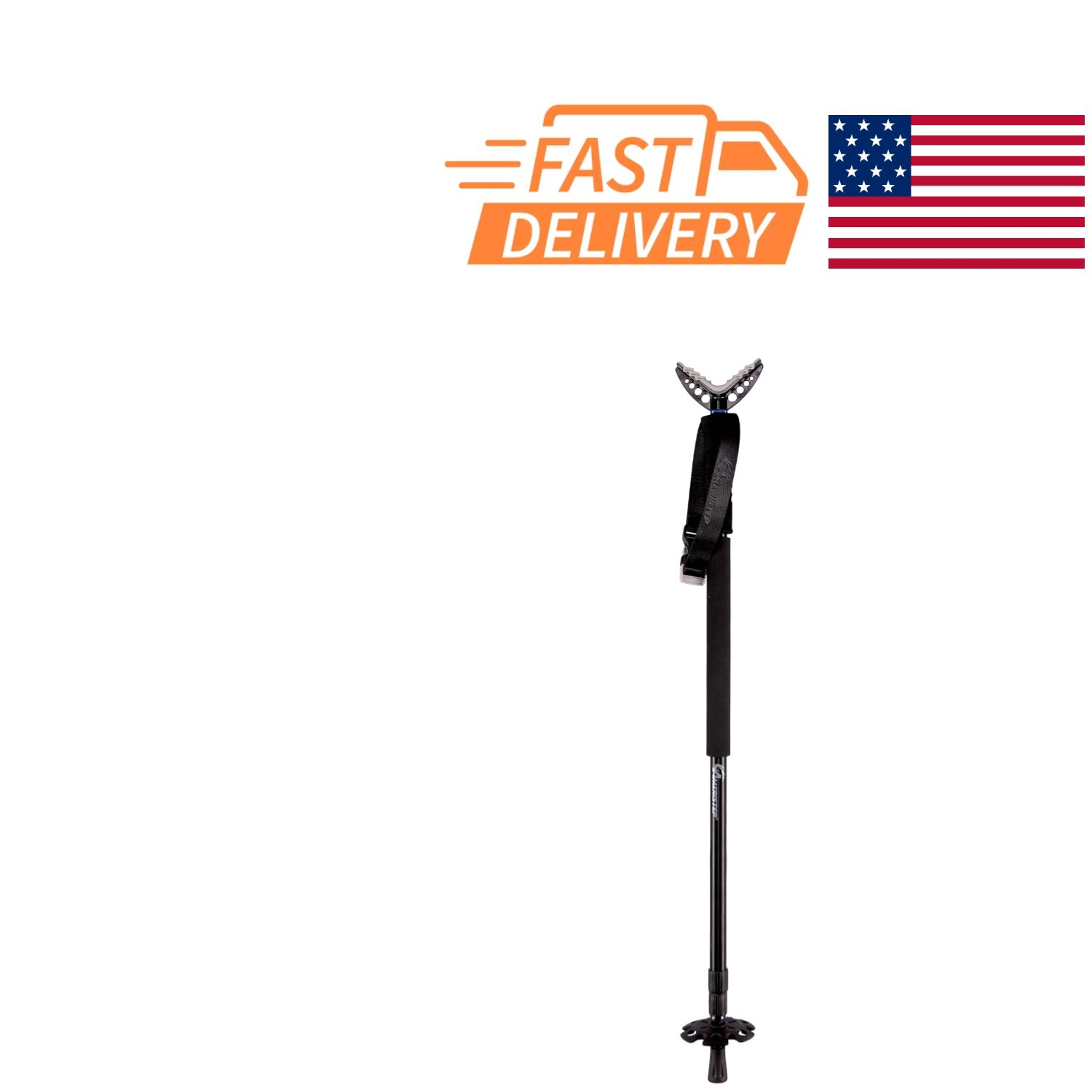 Hunting Blind Stabilizer and Shooting Stick Lightweight Aluminum Design Black