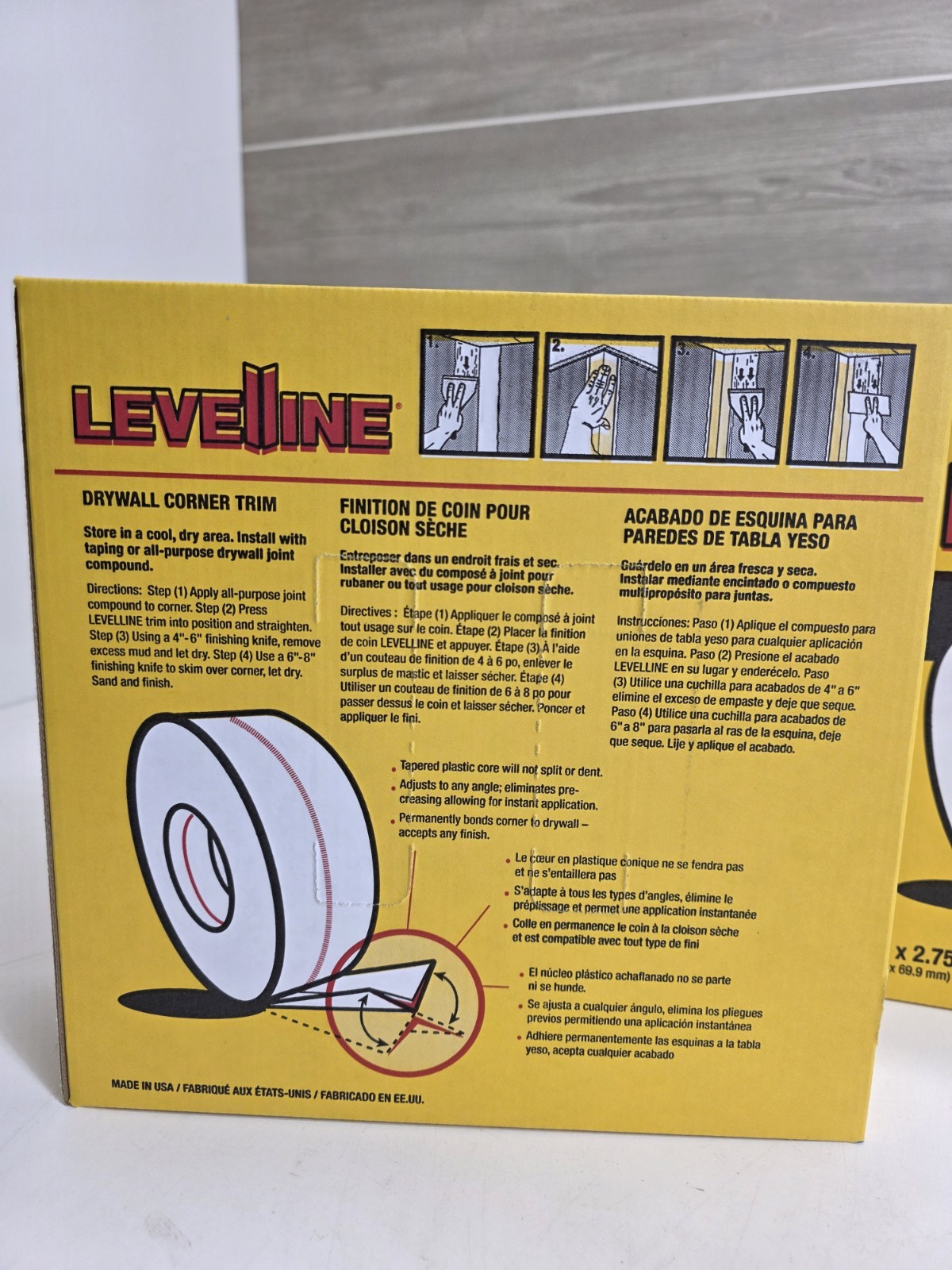 (6) Levelline Drywall Corner Tape - 2.75" x 100' (6 pack)