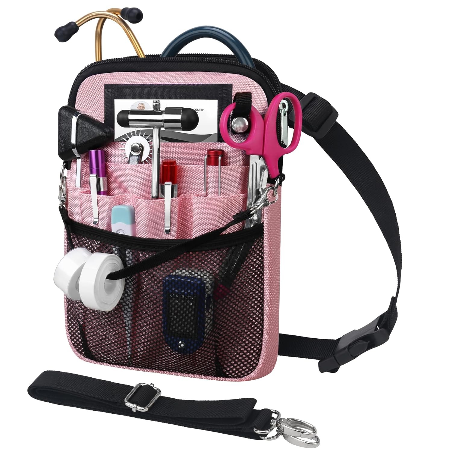 BOVKE Nurse Fanny Pack with Medical Gear Pockets, Tape Holder, Medical Bag Nurse
