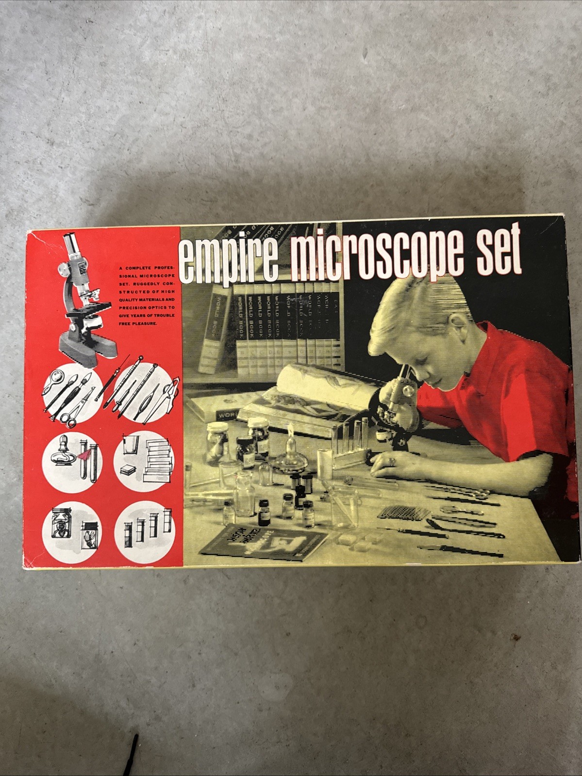 Jason/Empire 750 Power Microscope Set Model 642, Lighted, 1965 JAPAN