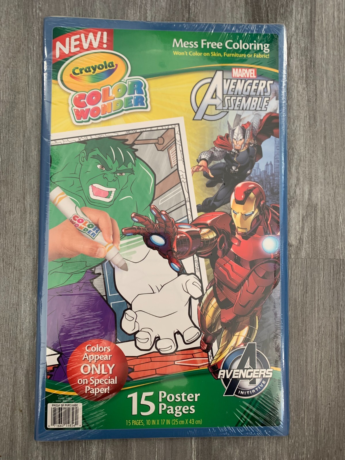 2014 MARVEL AVENGERS ASSEMBLE Crayola Color Wonder SEALED (15) 10x17