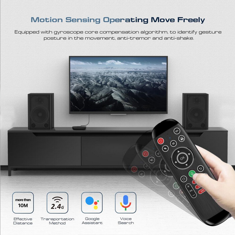 Mini Fly Air Mouse 7-Color Backlit Universal Wireless Keyboard Voice Remote