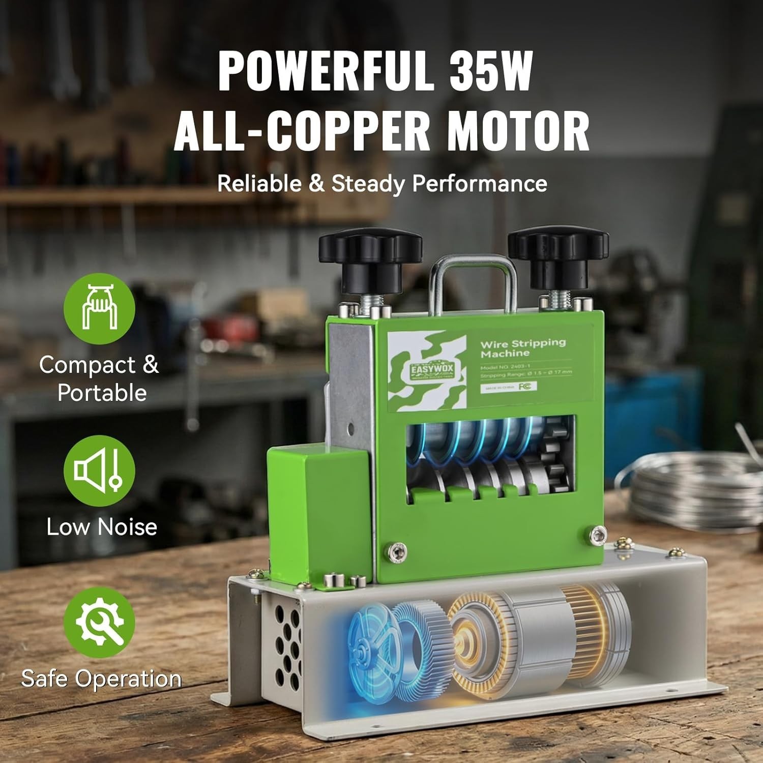 Electric Wire Stripping Machine, 0.06''-0.67'' Automatic Wire Stripper Machin...