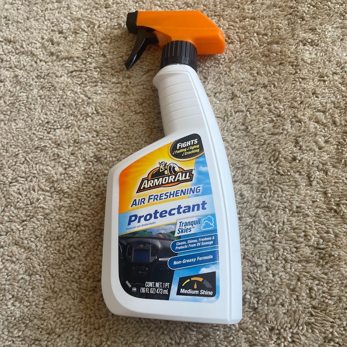 Armor All Air Freshening Protectant in the scent "Tranquil Skies For Cars