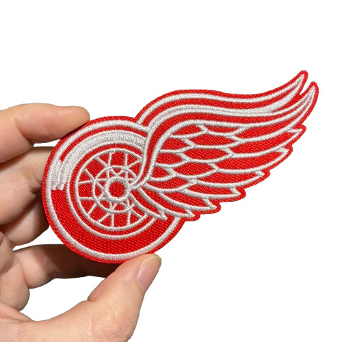 Embroidered Vintage Iron-On Patch of Detroit Red Wings NHL 4"W 2.75"H