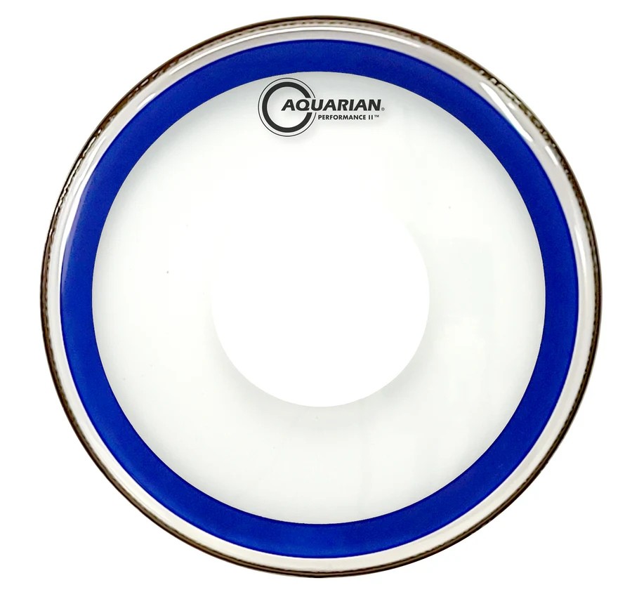 Aquarian - PFPD14BLUE - 14" Performance II Clear with Power Dot and Blue Ring