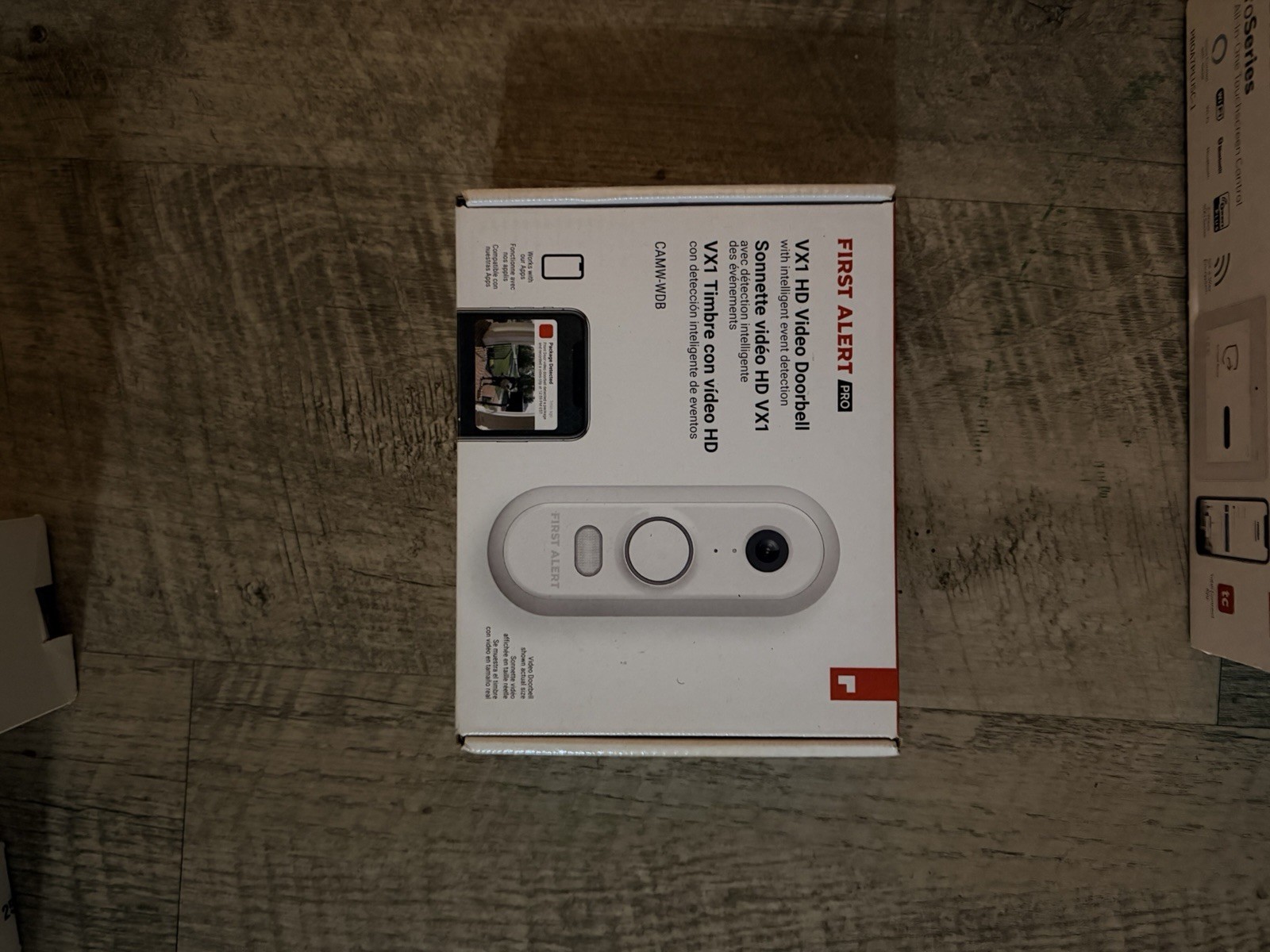 Resideo CAMW-WDB First Alert Pro VX1 HD Video Doorbell 5MP Camera White/Gray