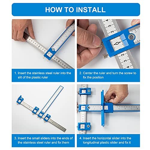 Cabinet Hardware Jig Drawer Pull Jig Template Tool Set for Handles and Pulls