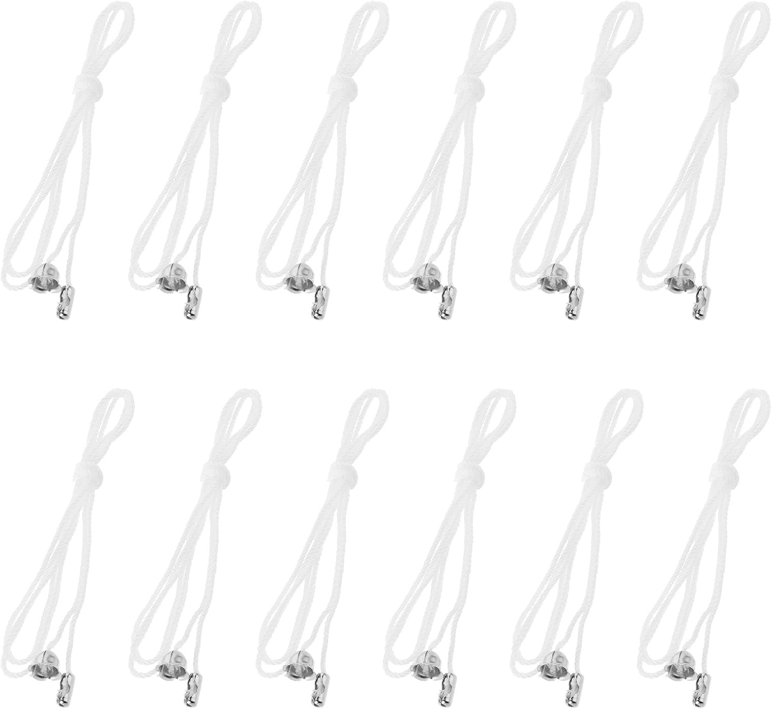 12PCS Ceiling Fan Pull Cord Extenders Light Switch Pull Chain String with Connec