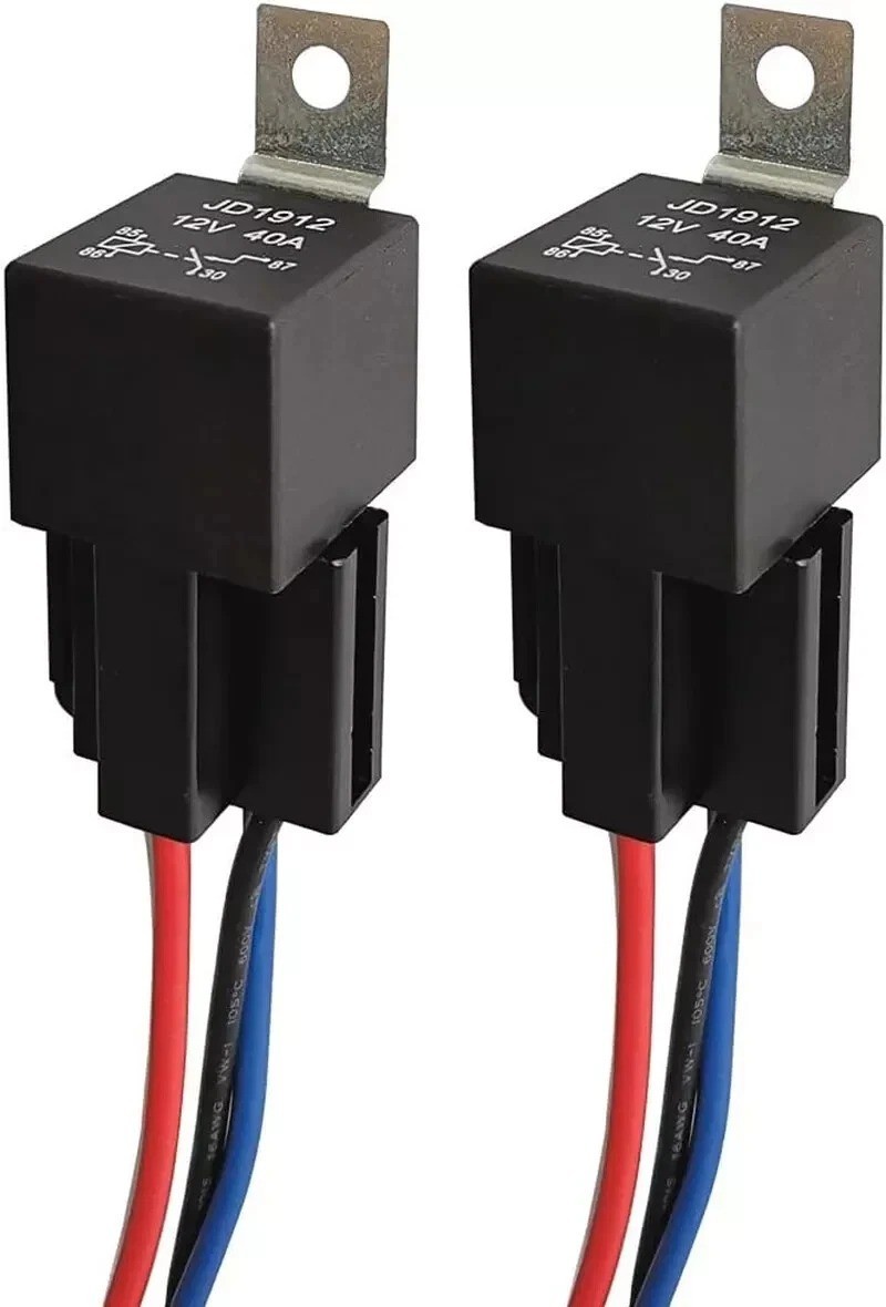 Gebildet JD1912 Car Relay Harness 12V 40A 4 Pin SPST Harness Sockets with Wires