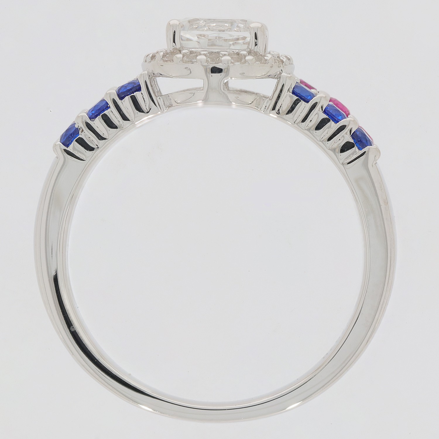 Sterling Silver Semi Mount Ring Setting Round RD 6X6mm Halo Split Shank