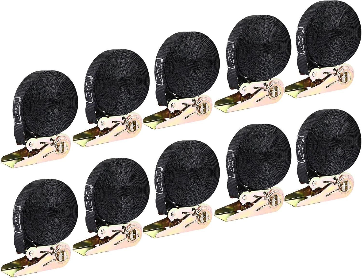 10 PackRatchet Straps Heavy Duty1760lbs Break Strength Endless Ratchet Strap