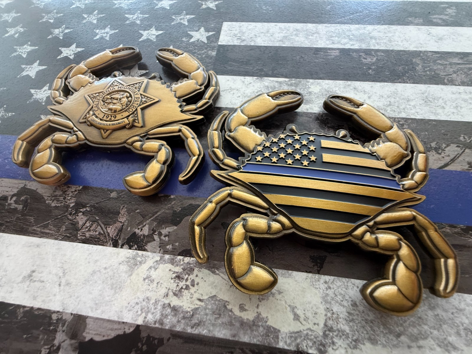 CHP Blue Line Crab Challenge Coin