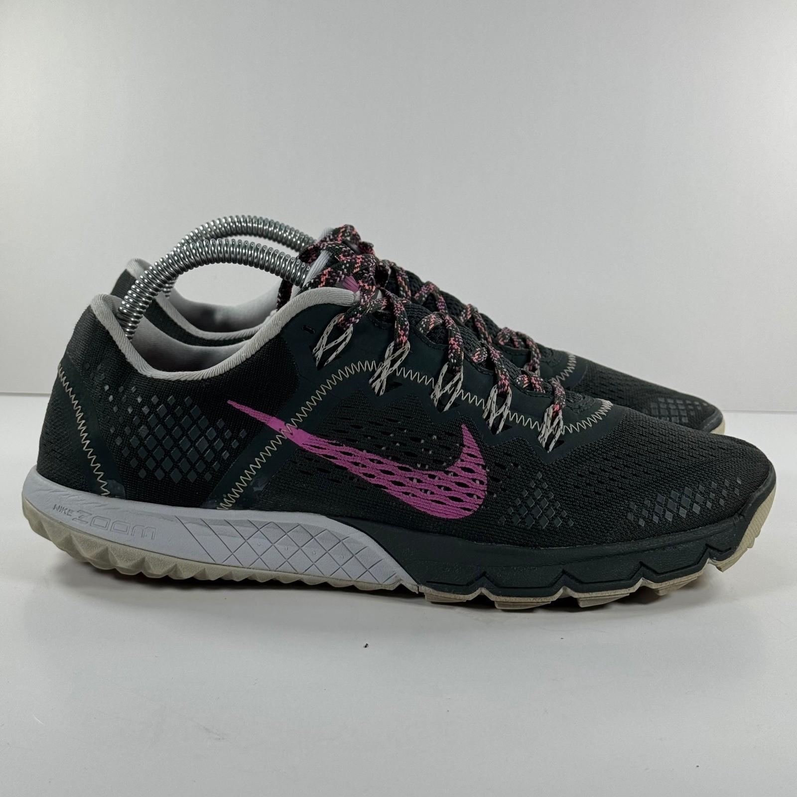 Nike Zoom Terra Kiger Womens Running Shoes Black Pink 599119-360 Size 9.5