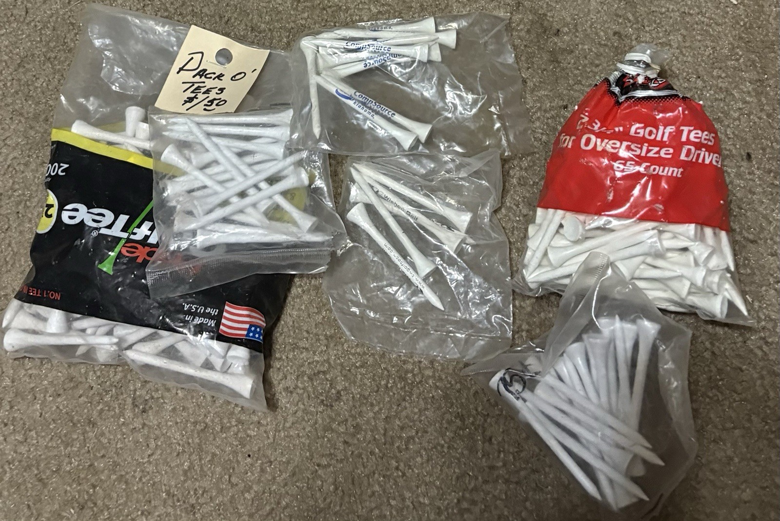300+ Brand New - 2 3/4 in Wood Tees
