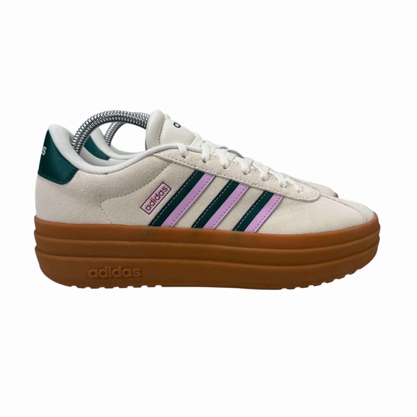 Adidas VL Court Bold White Collegiate Green Shoes JI1788 Women's Sz 6.5 - 9