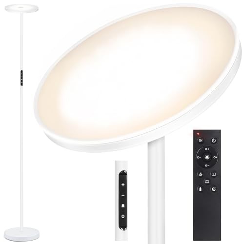 Floor Lamp, 30W/3000LM LED Modern Torchiere Sky Lamp, Bright Dimmable White