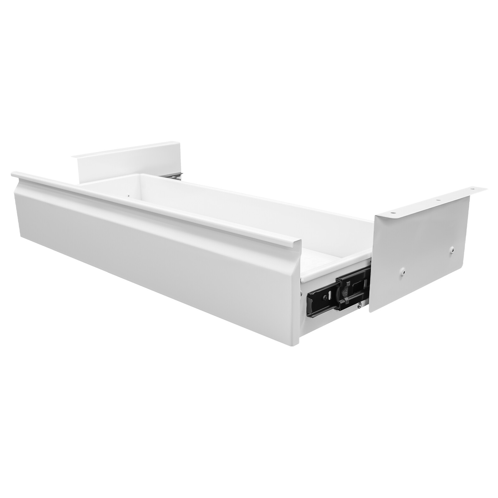 22" Desk Drawer Organizer Tray, Slide Out Office Under Desk Organizer Tray White
