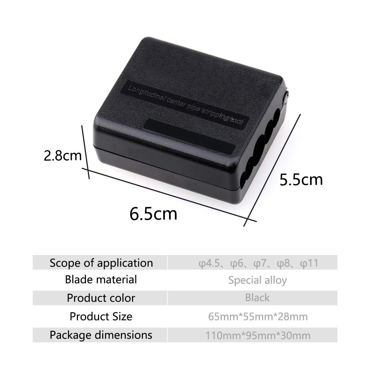 Fiber Optic Cable Jacket Stripping Tool 4.5-11mm Black Special Super Alloy