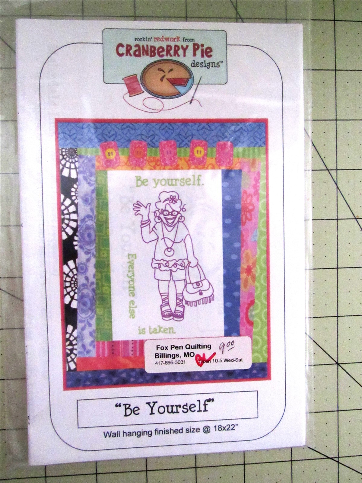 "Be Yourself" Needlework & Quilt Pattern by Cranberry Pie