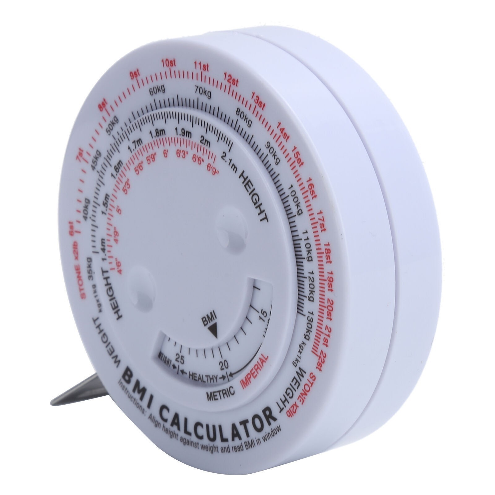 150cm BMI Body Mass Index Tape Measure Body Fat Caliper Weight Loss Calculator