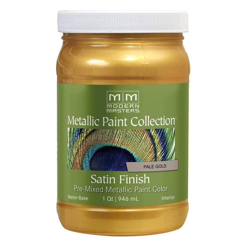 1 qt Modern Masters ME200 Pale Gold Metallic Paint Collection Water-Based Decora