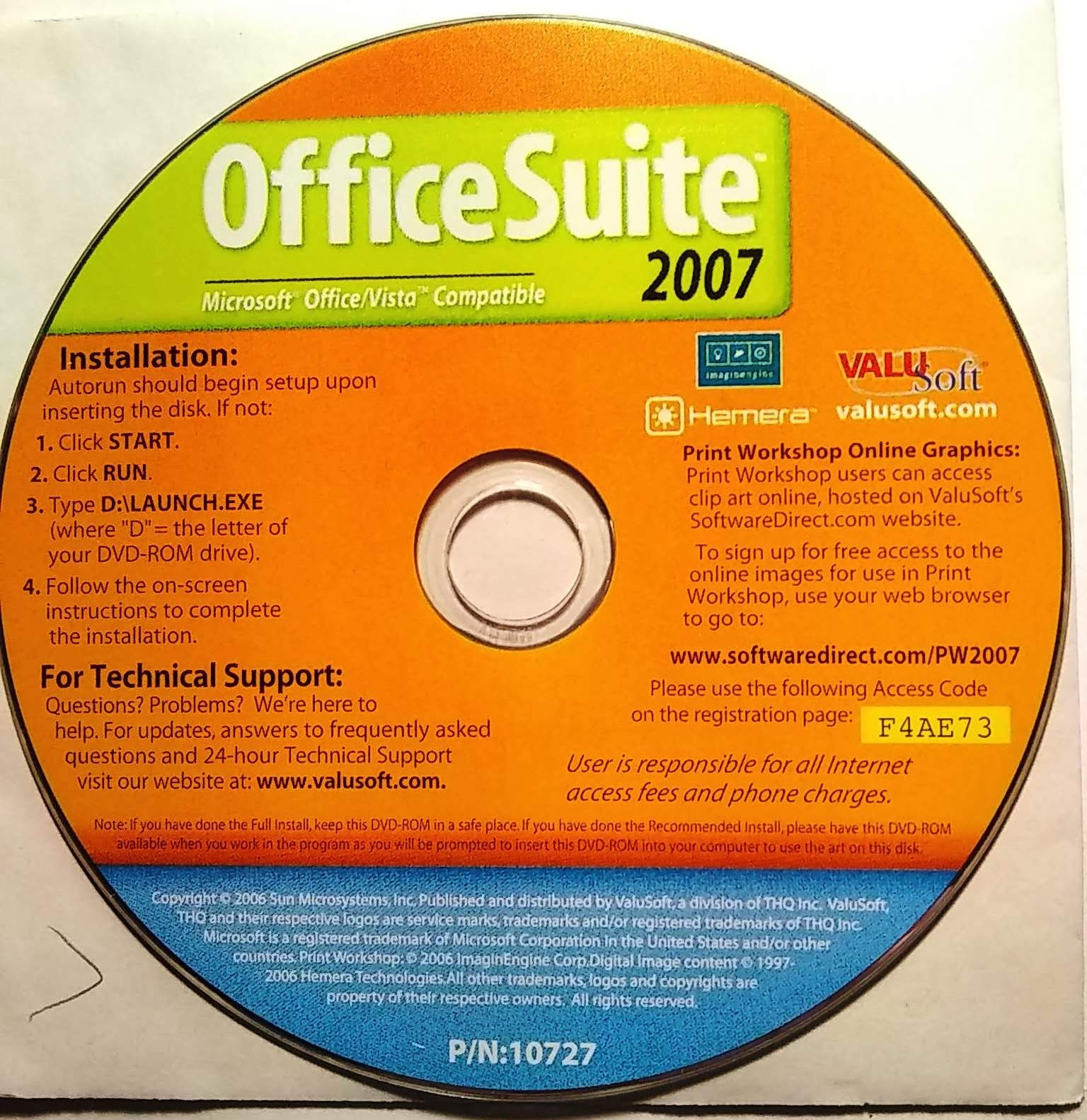 Office Suite 2007 w/ License by ValuSoft Compatible with Microsoft Office