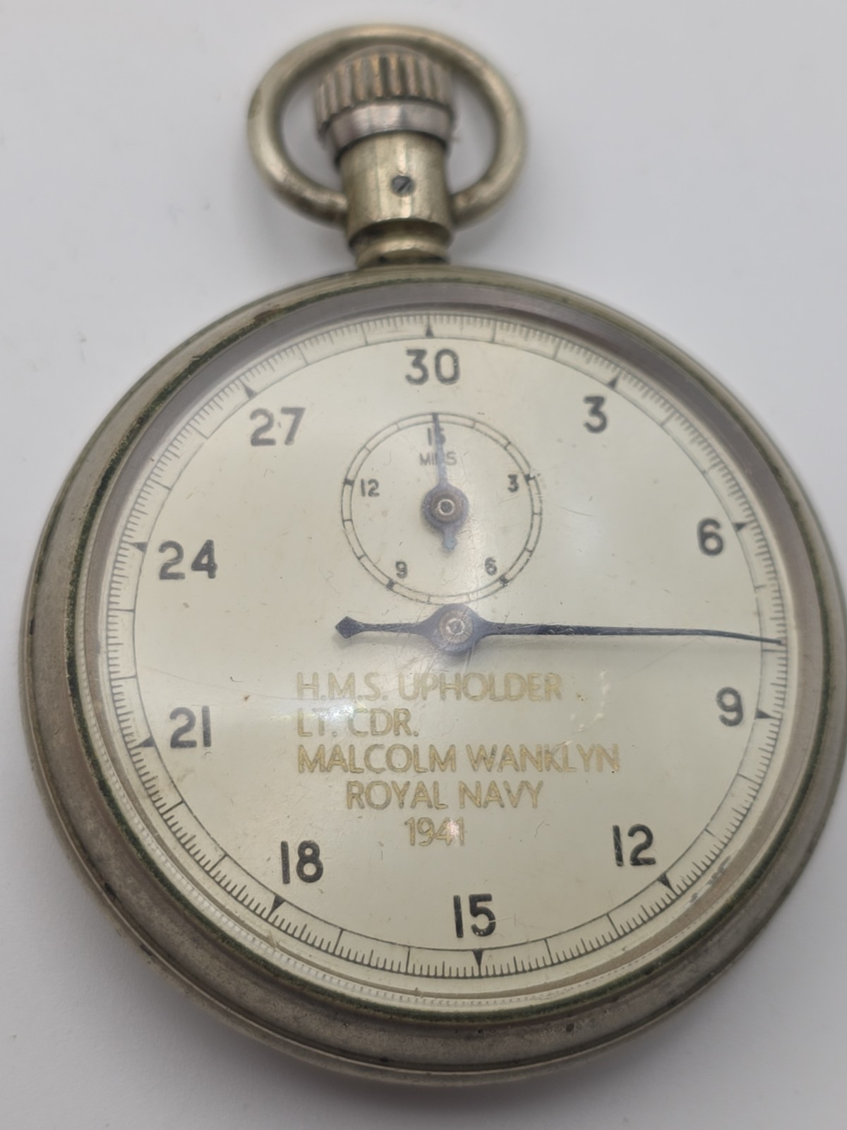 HMS Upholder  Lt. Colonel Malcolm Wanklyn Royal Navy WW2 military stop watch