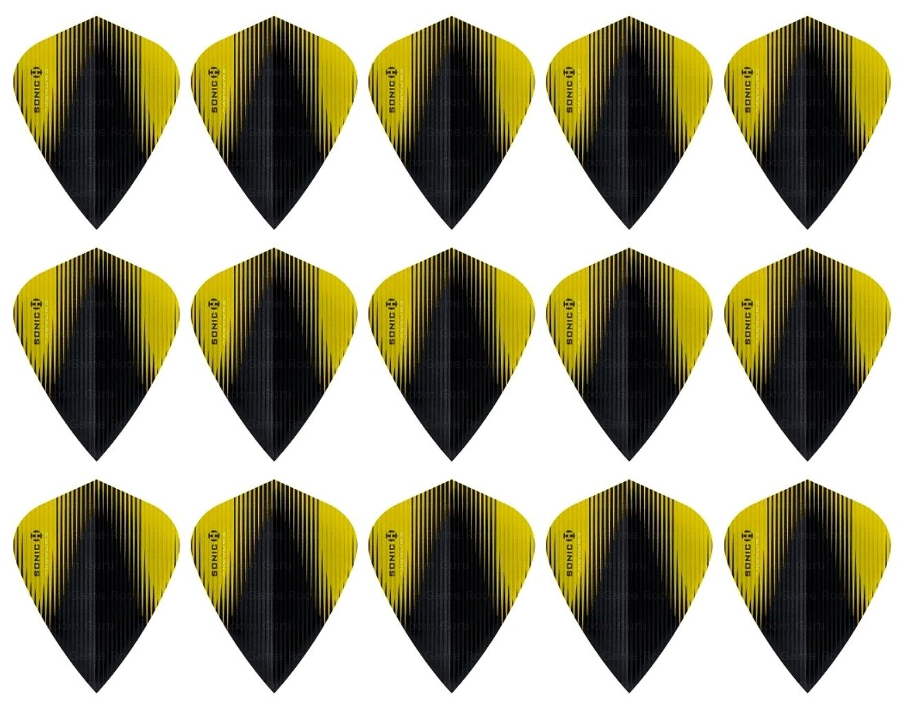 5 New Sets Harrows Sonic X Kite Dart Flights – Ships w/ Tracking - Yellow