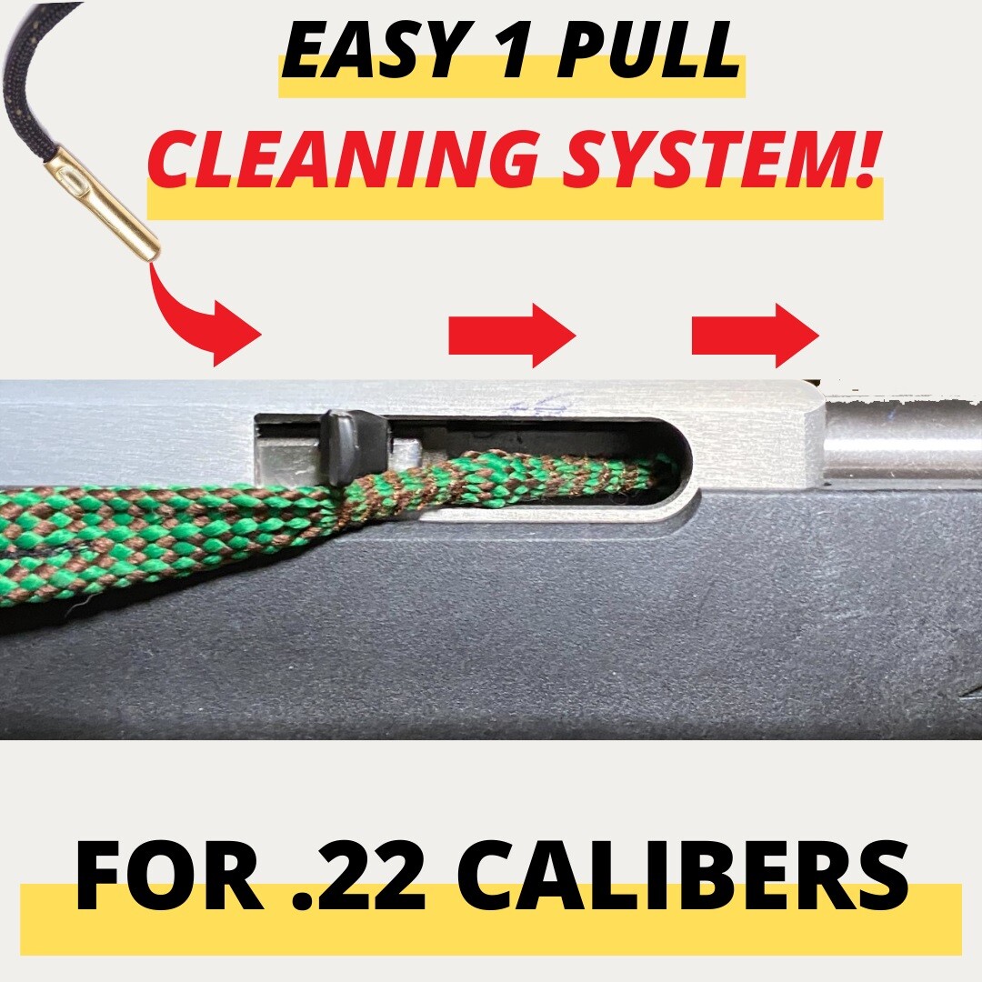Easy 1 Pull Bore Cleaning System For .22 Calibers - Fast Shipping - Cobra Snakes