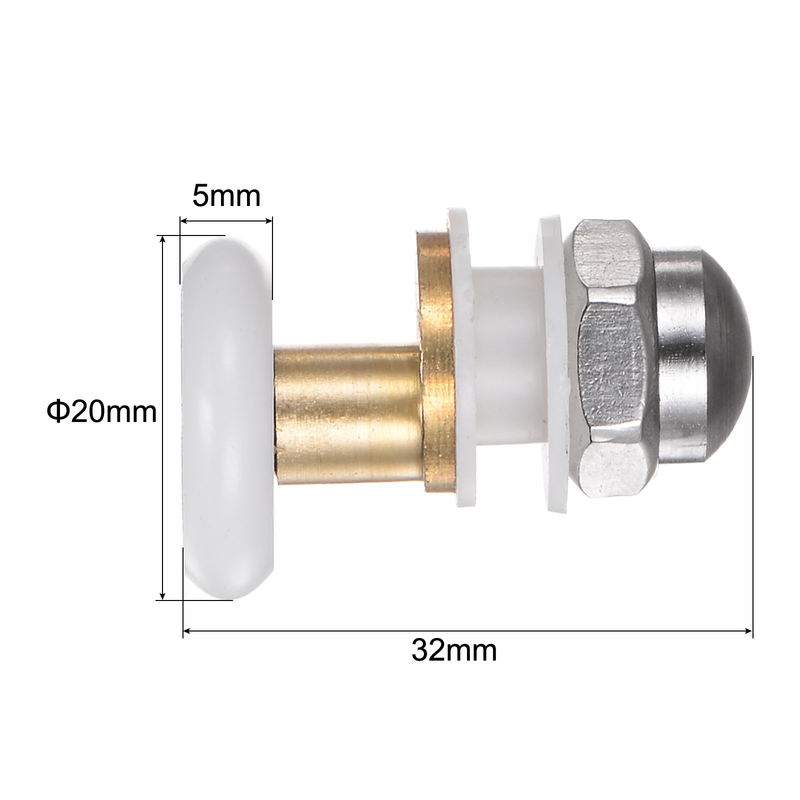 Shower Door Roller Wheel 20mm Bathroom Glass Sliding Door Runner 6pcs