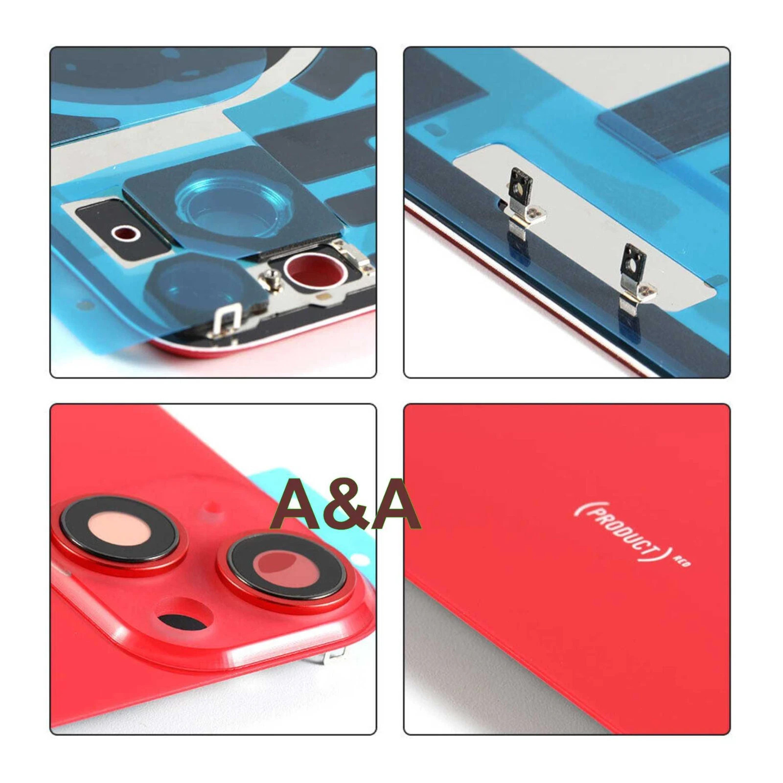 Back Glass replacement with Plate, Magnet, Camera len for Iphone 14 15 16 17PM