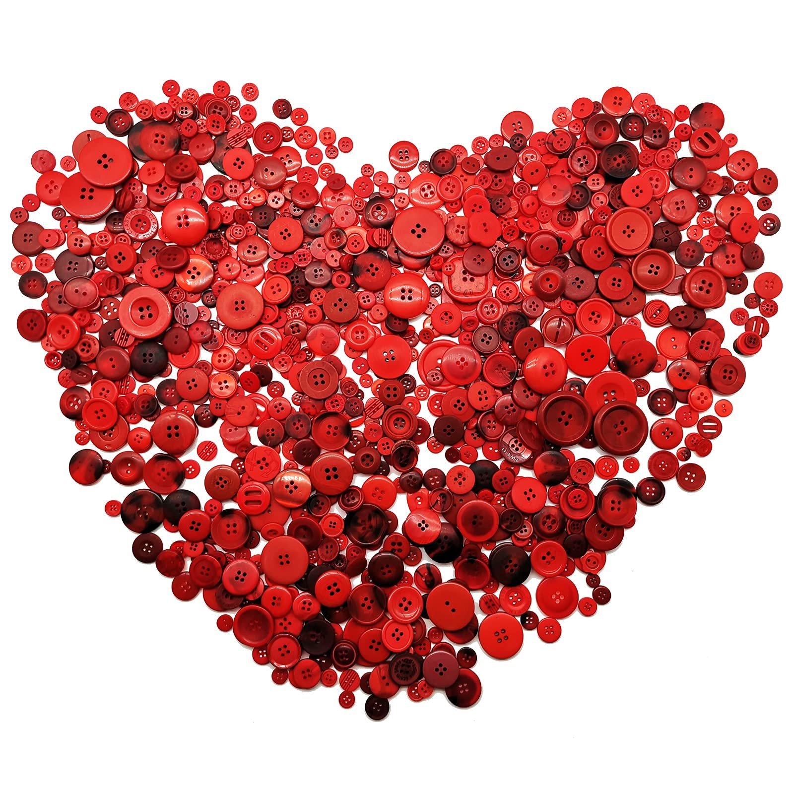 600-700Pcs Red Buttons for Crafts Bulk Red Craft Buttons Assorted Size for Se