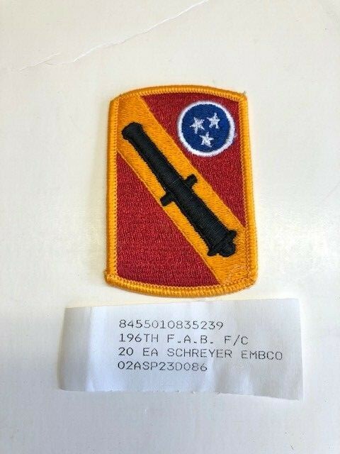 196th Field Artillery Brigade  U.S. Army Shoulder Patch Insignia