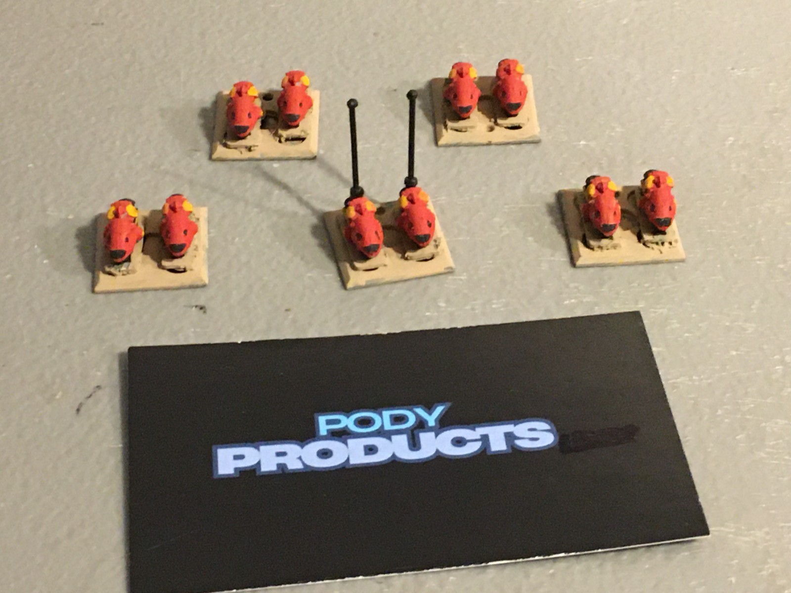 A39677 WARHAMMER EPIC 40K SPACE MARINES BIKES BIKERS 5 STANDS PAINTED GW