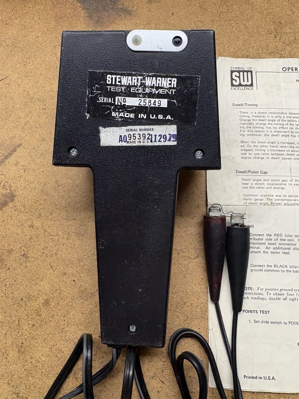Stewart Warner Tach-Dwell-Points Meter