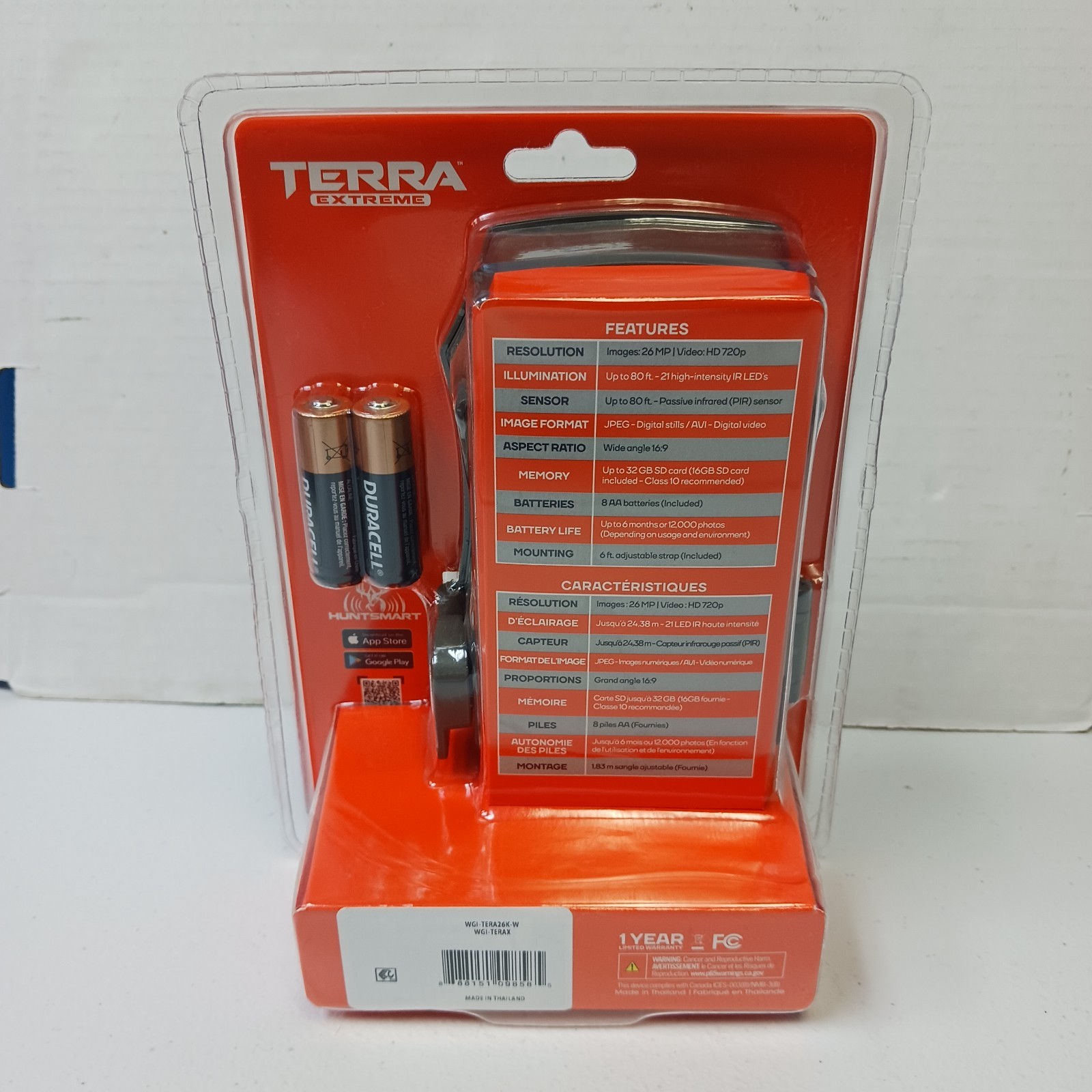 Wildgame Innovations TERRA Extreme Bundle Pack 26MP SD Card Batteries 80' Detect