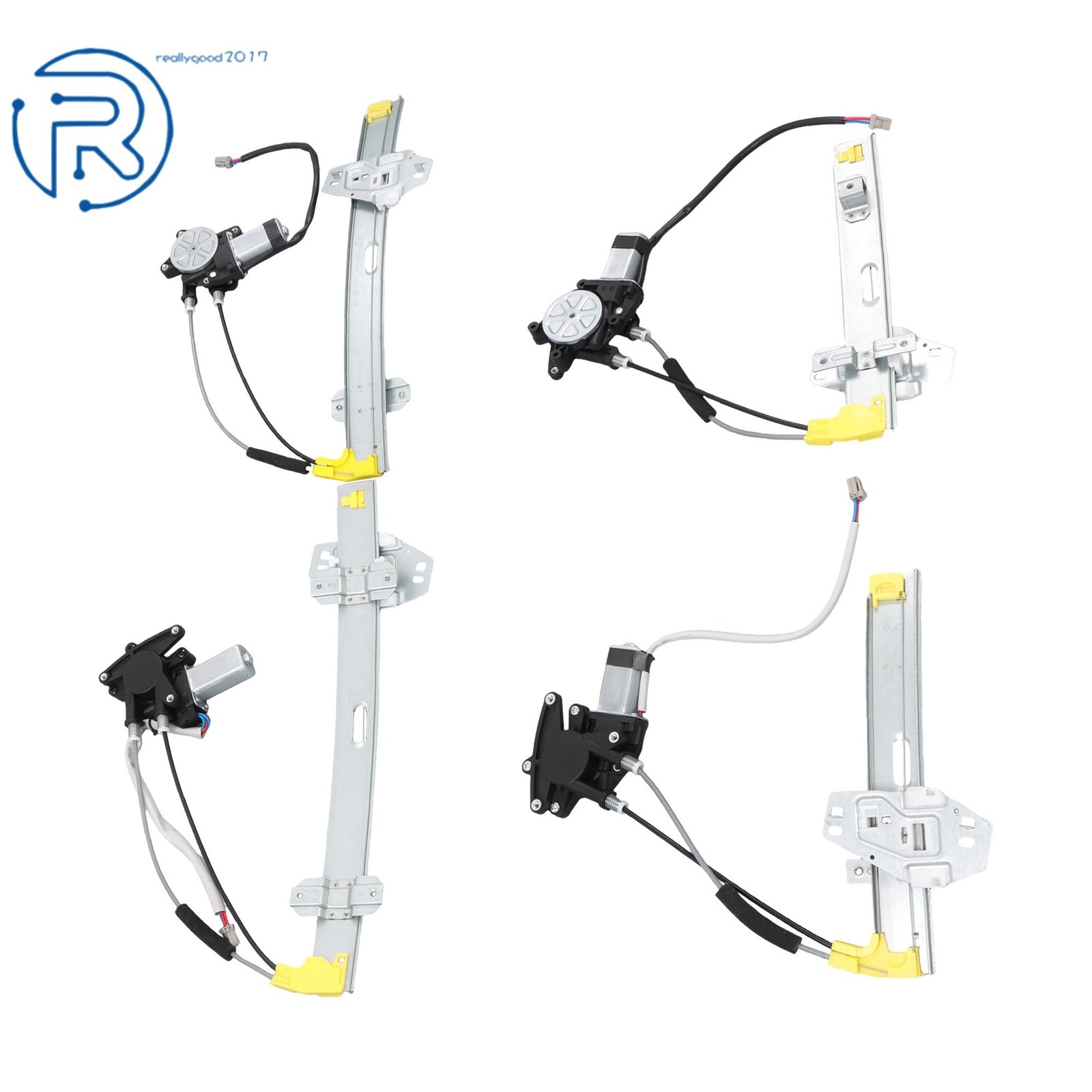 4Pcs Power Window Regulator Set For Honda Accord 1994-1997 2.2L 2.7L FR w/ Motor