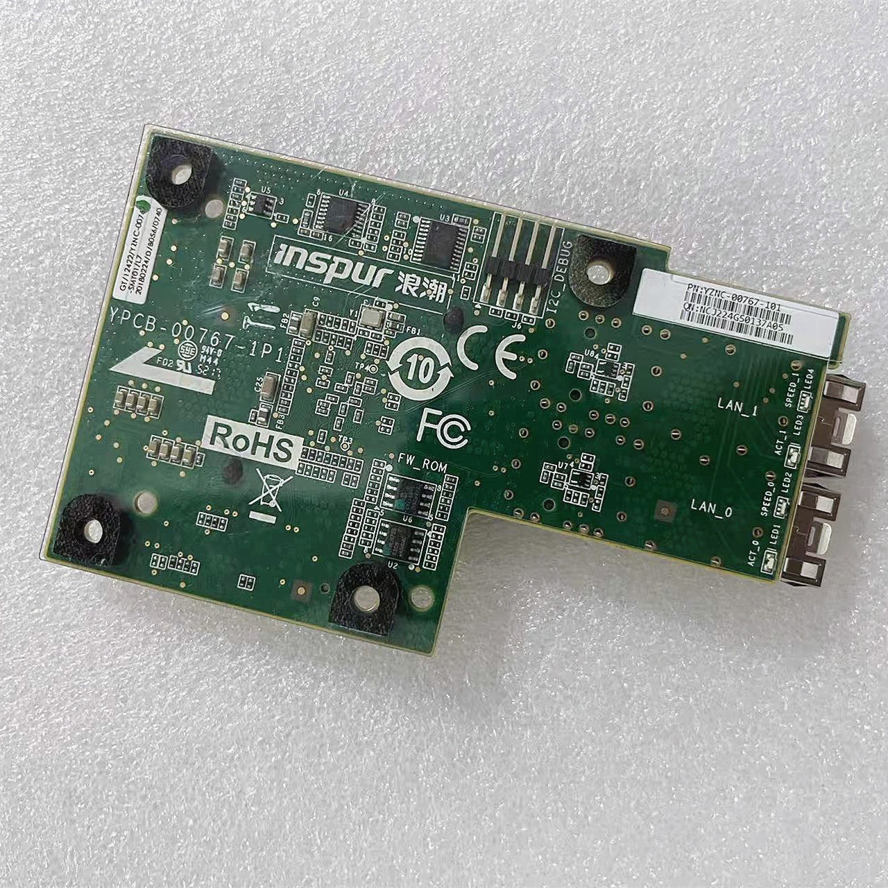 Inspur YZNC-00767-101 10G Dual-Port 10 Gigabit Fiber Network Card X722-DA2
