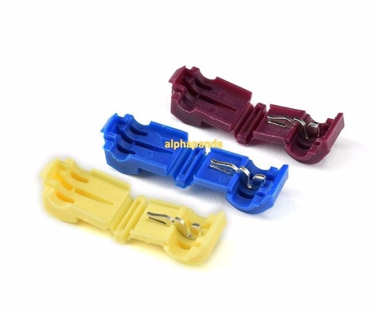 60pc T-Taps Splice Wire Connector Insulated Spade Kit Electrical Crimp Terminals