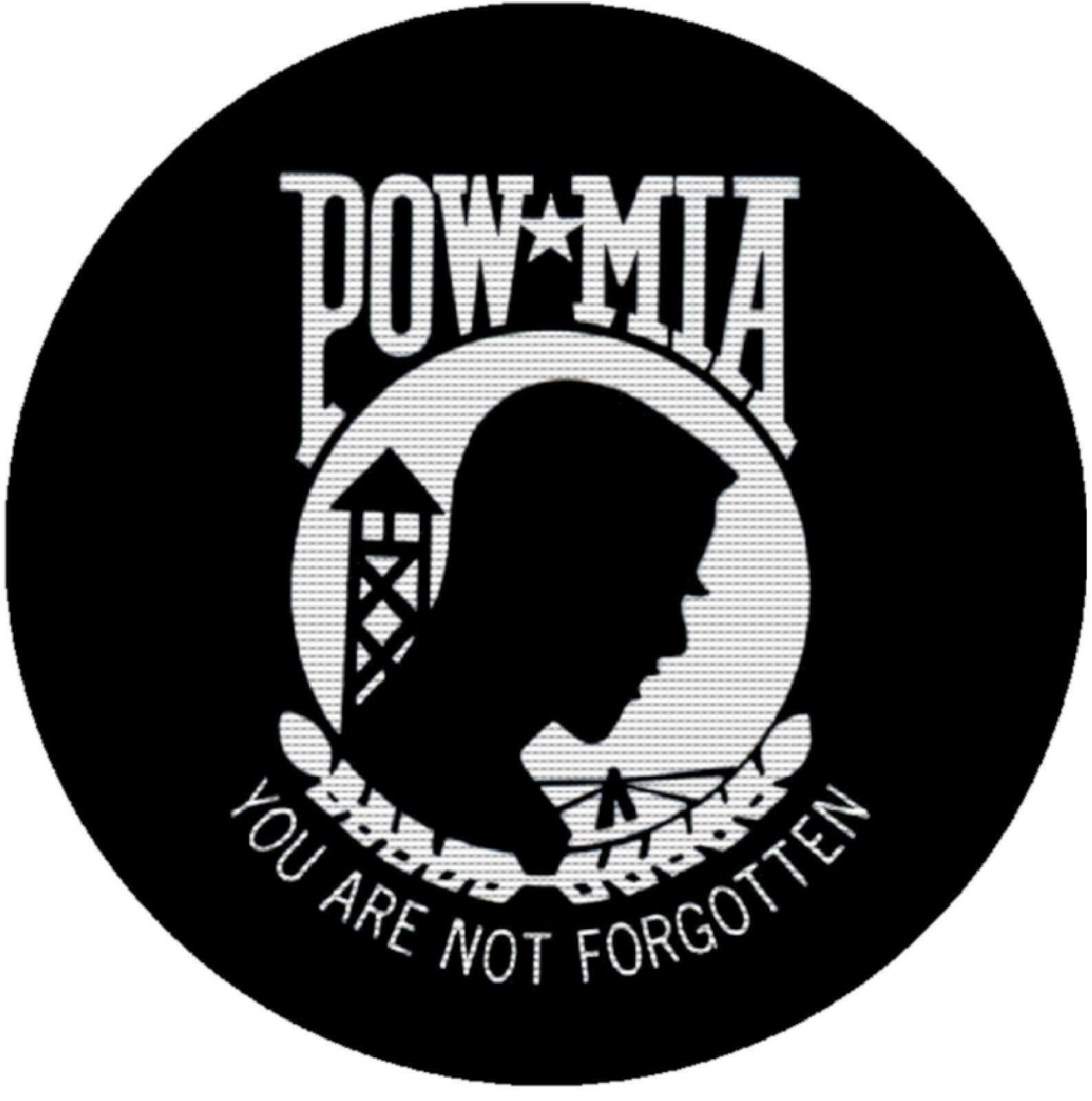 POW-MIA Logo Rubber Drink Coasters Polyester Top Rubber Bottom Set of 4