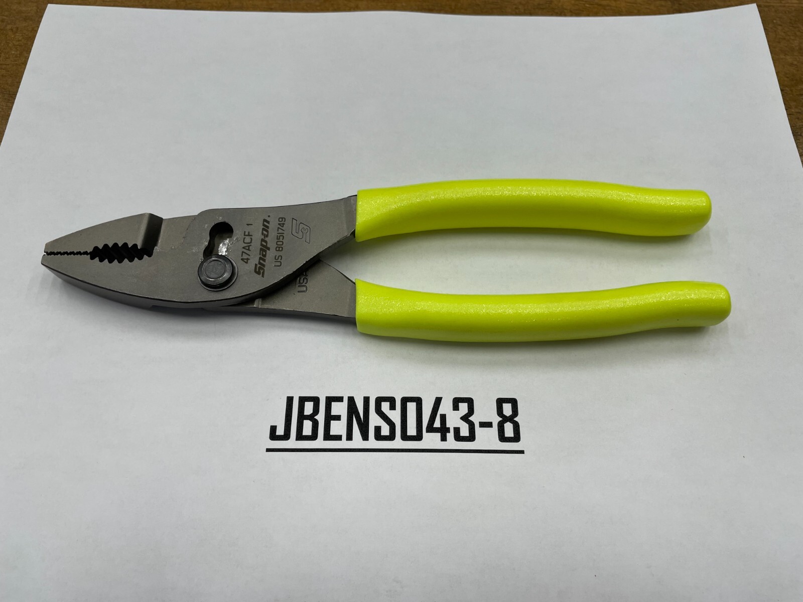 Snap-on Tools USA NEW HI-VIZ 8" Talon Soft Grip Combo Slip-Joint Pliers 47ACFHV