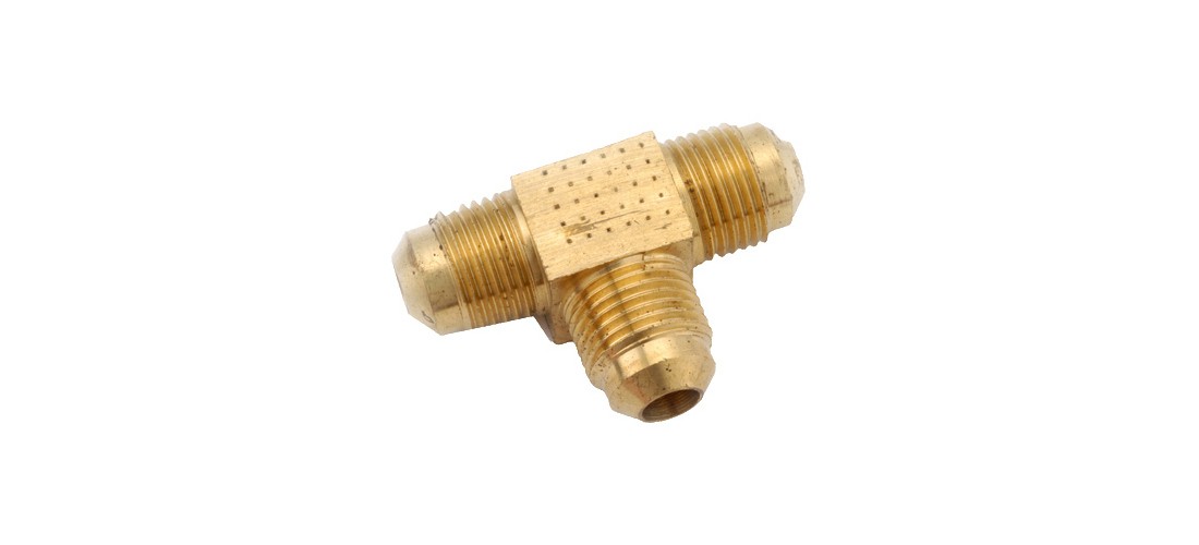Anderson Metals 714044-06 Brass Flare Tee, Lead-Free, 3/8-In.