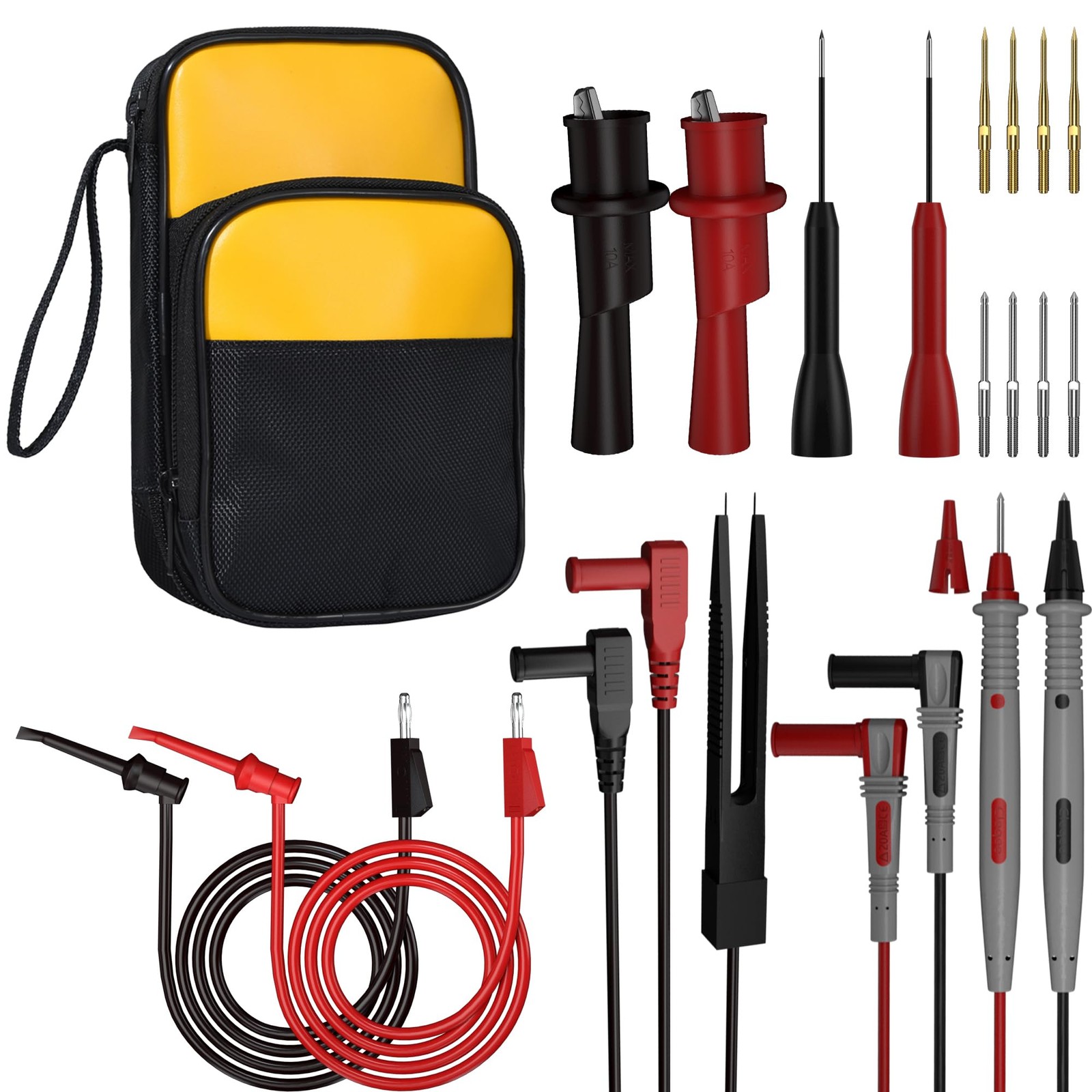 Electrical Multimeter Test Lead Kit with Soft Case Test Hook for Digital Elec...