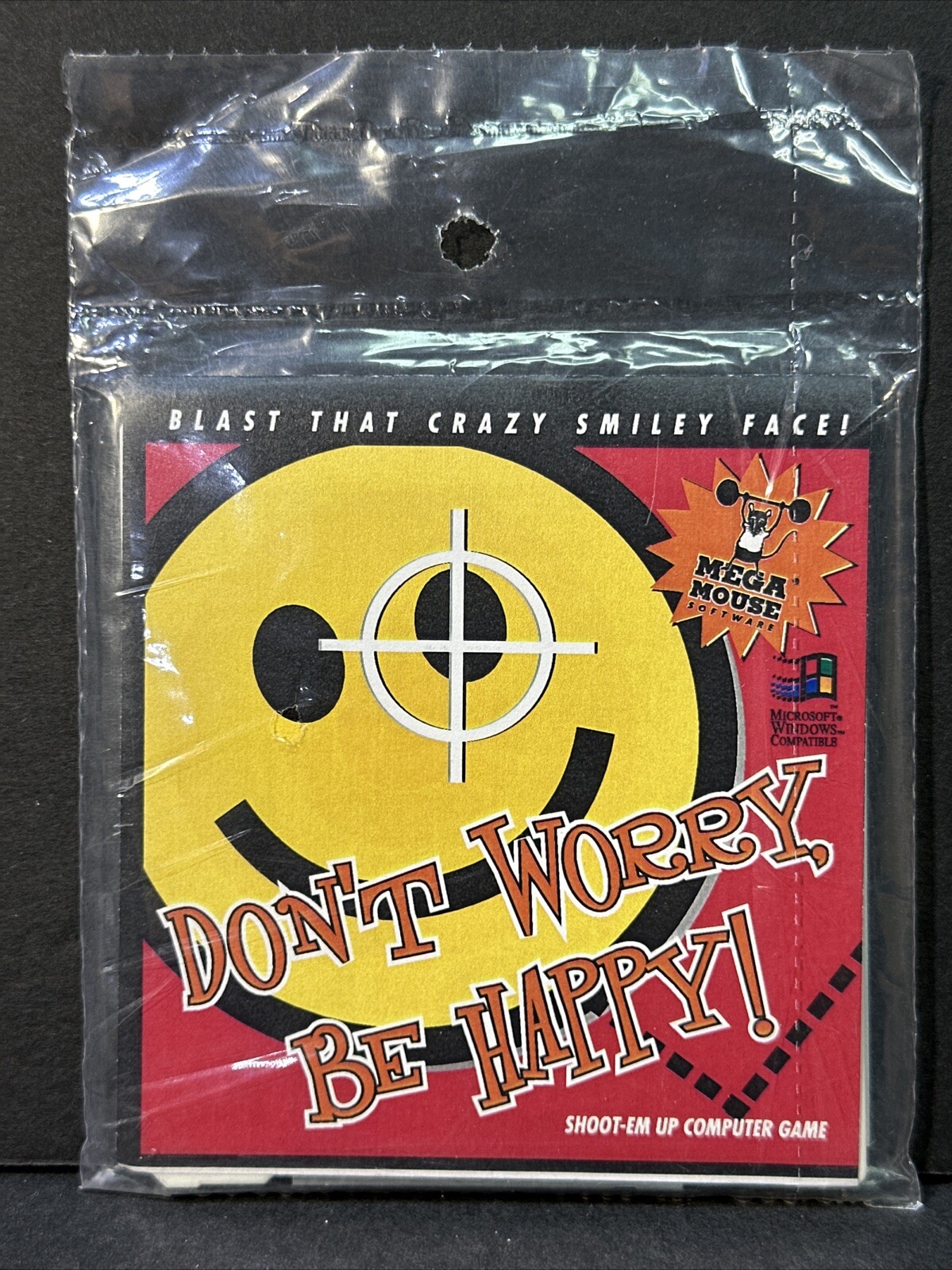 Don’t Worry Be Happy Mega Mouse Software PC IBM Windows Disk 3.5"