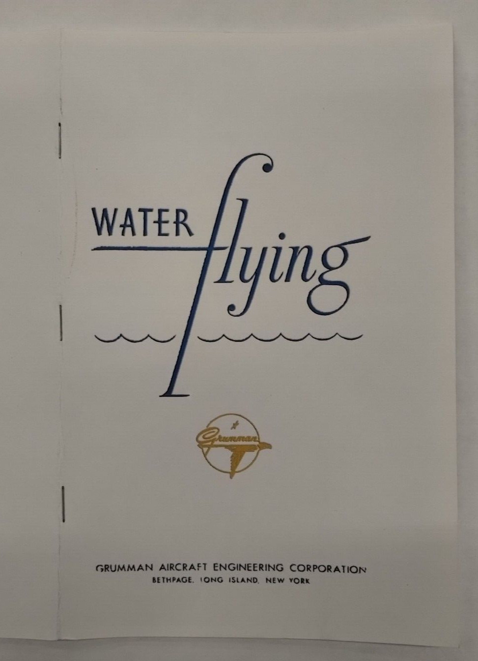 Grumman Aircraft "Water Flying" Manual-Reproduction