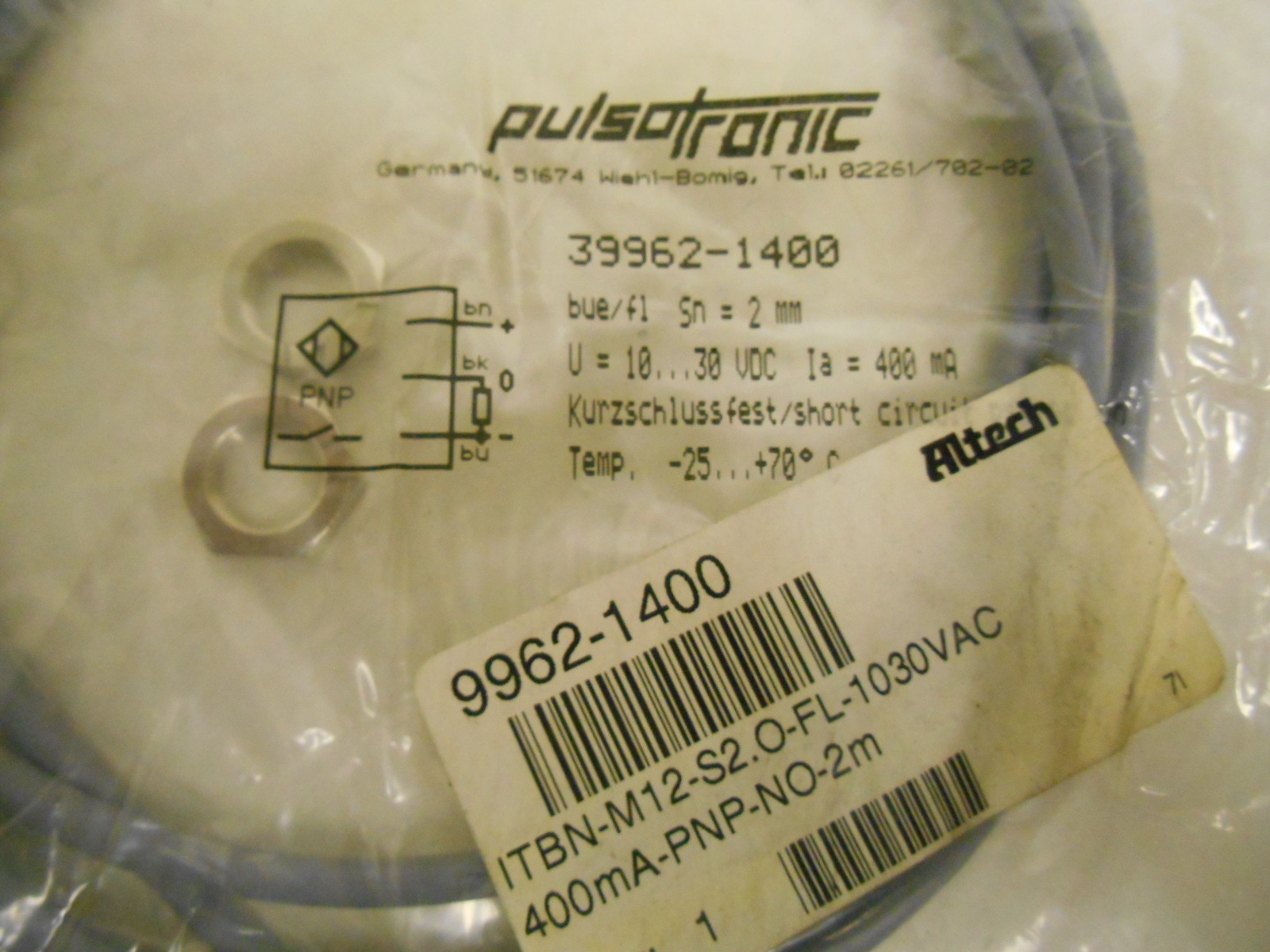 NIB Pulsotronic 39962-1400 Proximity Sensor