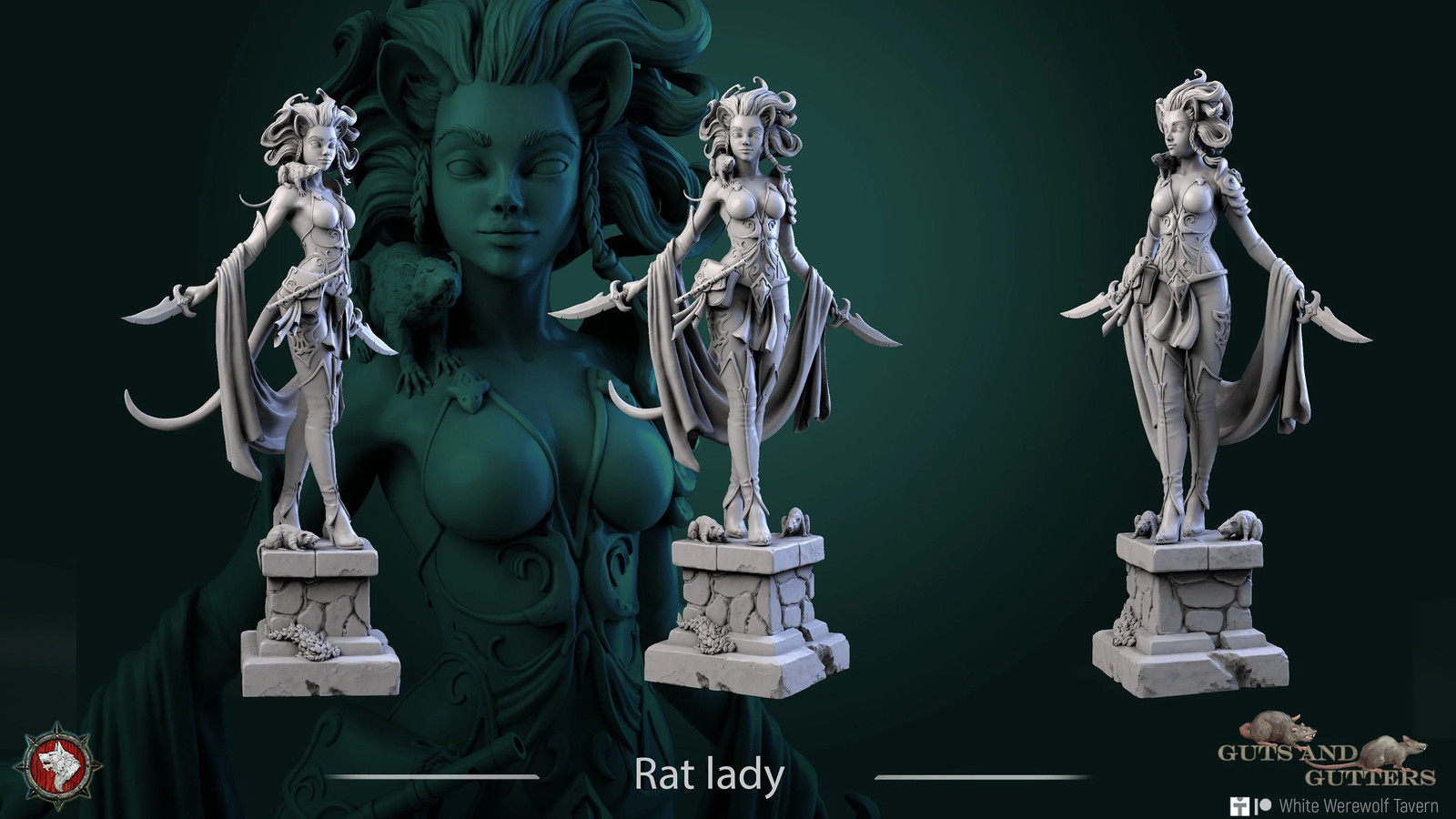 Rat Lady - Resin Tabletop Miniature