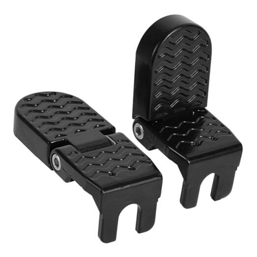 2pcs Bike Rear Pedals, Steel Plate Non-Slip Folding Bike Foot Pegs for
