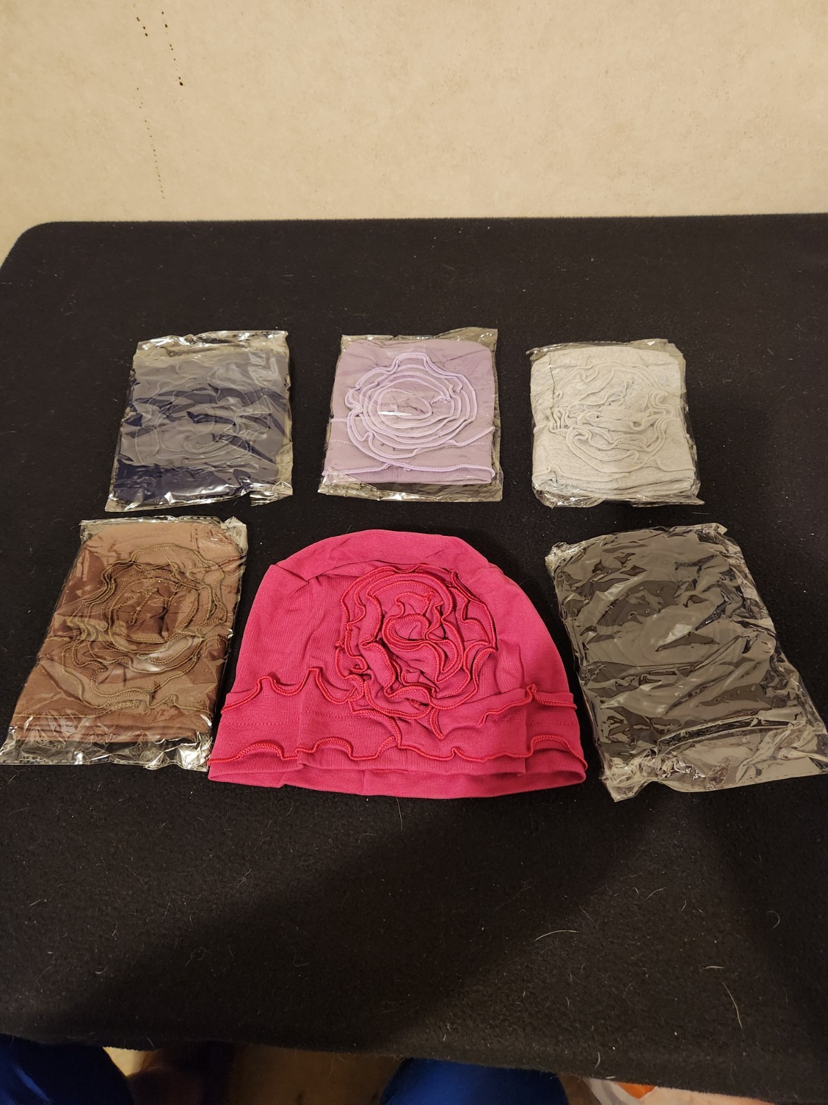 6 Pack Chemo Headwear Turban Caps Lot 895